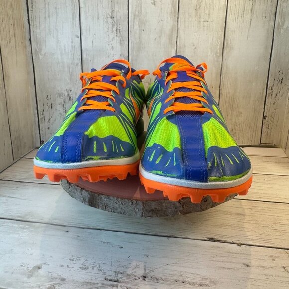 Nike Zoom Waffle XC 9 Green Blue Orange Track Running Spikes Men's Size 13 - Picture 2 of 11